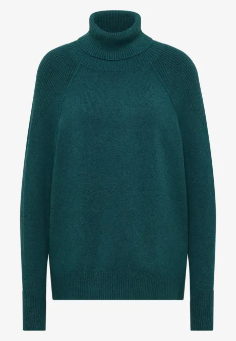 Strukturmix Pullover dark sea green melange Strukturmix Pullover dark sea green melange
