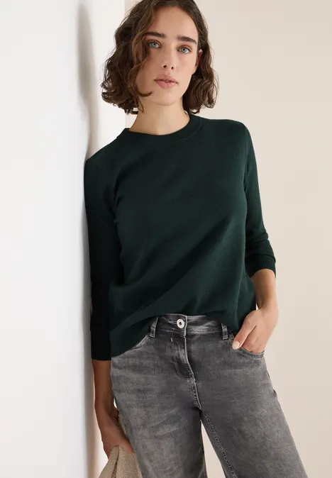 Kuscheliger Pullover ink green