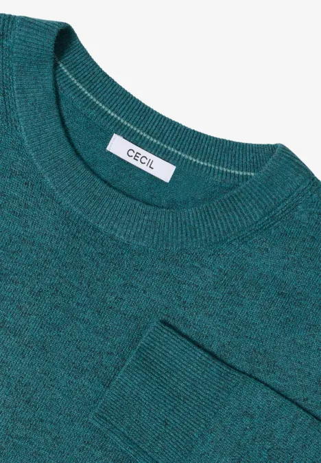 Gezellige trui dark sea green melange