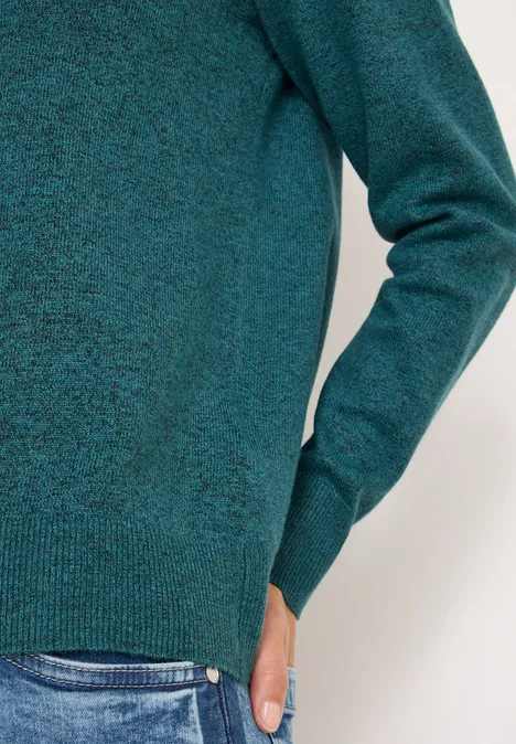 Gezellige trui dark sea green melange