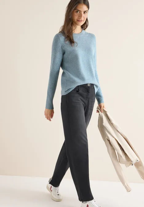 Pull-over avec détails structurés faded blue melange