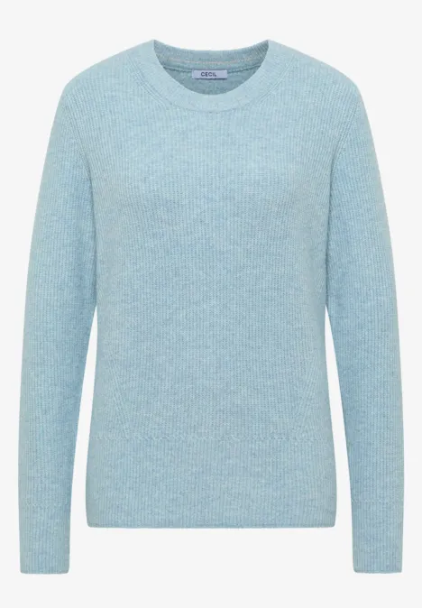 Pull-over avec détails structurés faded blue melange