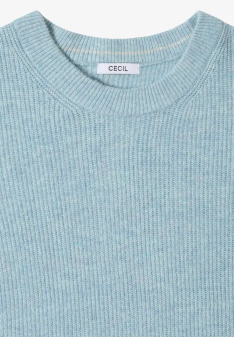 Pull-over avec détails structurés faded blue melange