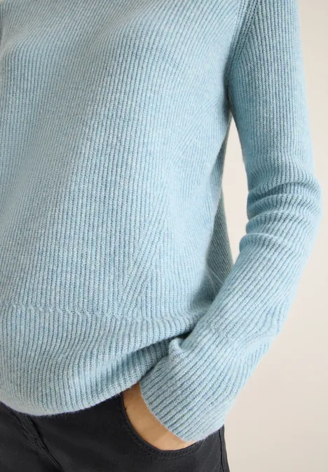 Pull-over avec détails structurés faded blue melange