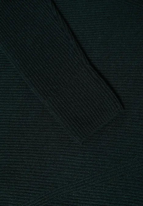 Pullover mit Strukturdetails ink green