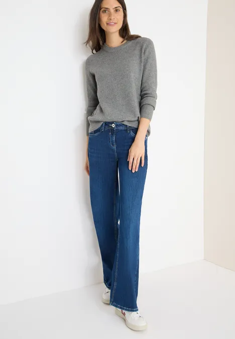 Pullover mit Strukturdetails sporty grey melange