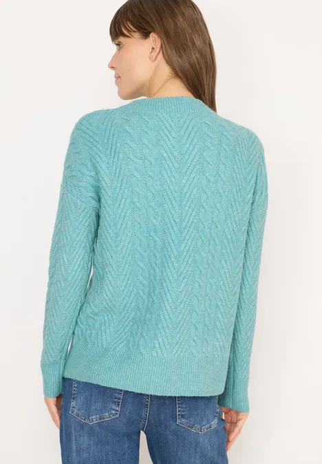 Pullover mit Strickmuster conifere green melange