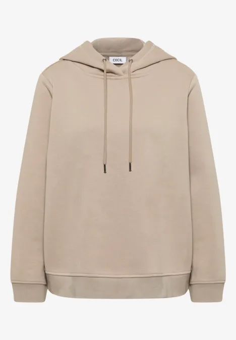 Kapuzensweatshirt silvery beige