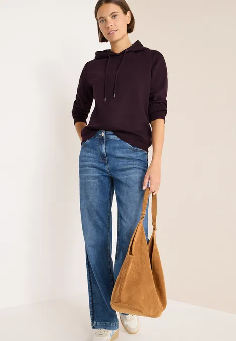 Kapuzensweatshirt eggplant red