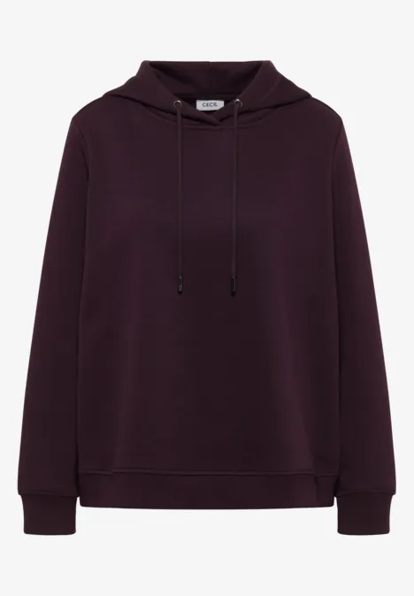 Kapuzensweatshirt eggplant red