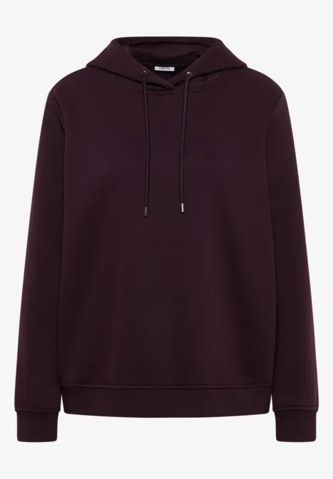 Kapuzen Sweatshirt eggplant red
