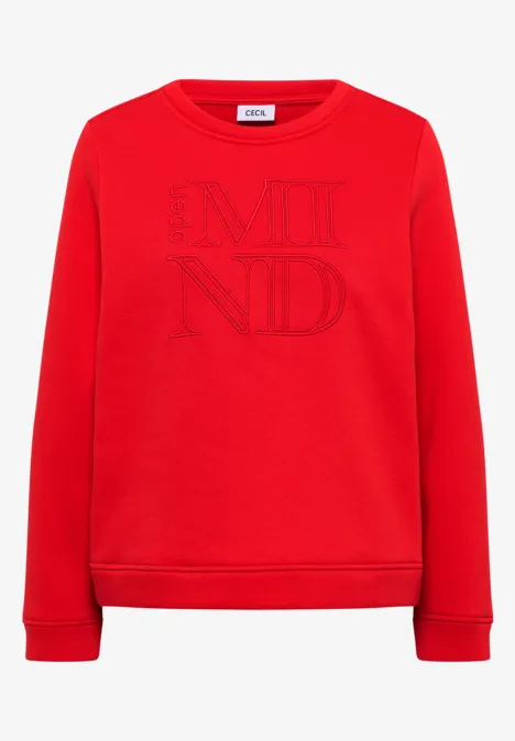 Sweater met borduursel pumpkin orange Sweater met borduursel pumpkin orange