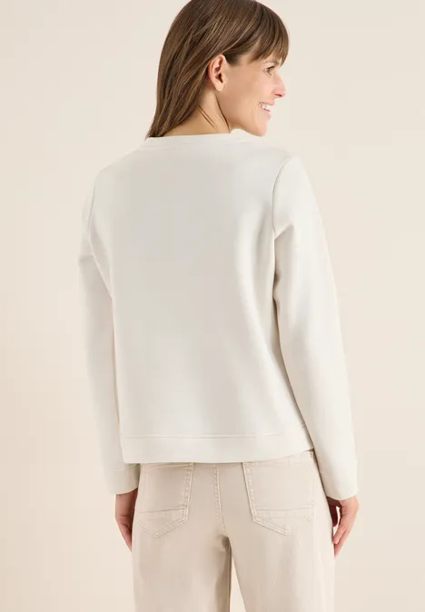 Sweatshirt mit Stickerei light greige