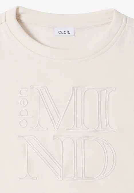 Sweatshirt mit Stickerei light greige