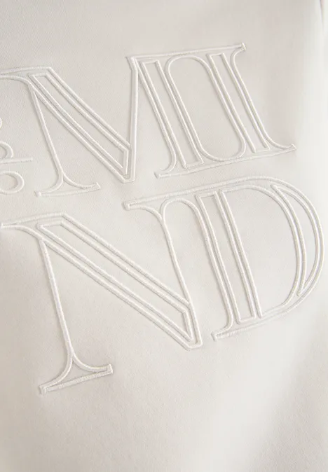 Sweatshirt mit Stickerei light greige