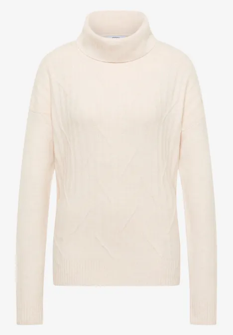 Struktur Rollkragenpullover light greige Struktur Rollkragenpullover light greige
