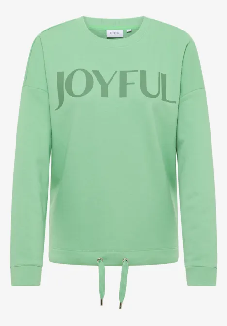 Sweat-shirt avec cordon de serrage fennel green