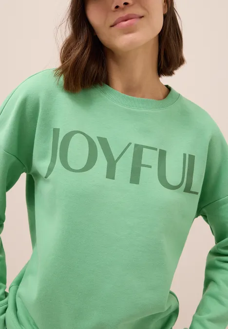 Sweater met trekkoord fennel green