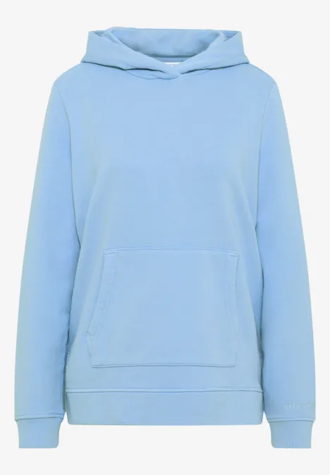 Garment dyed Hoodie light sky blue
