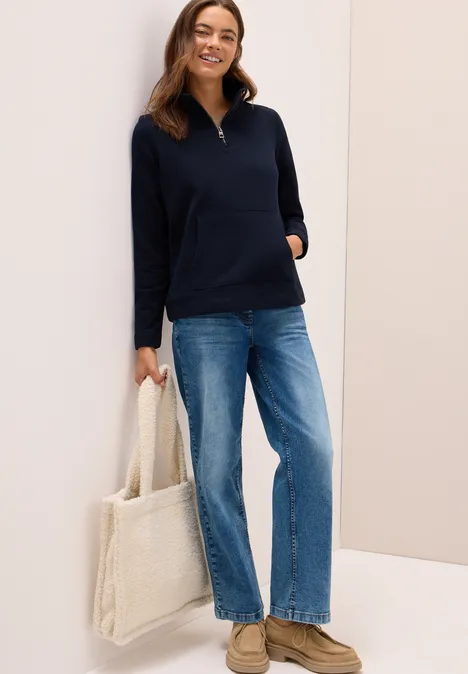 Sweatshirt mit Zipper urban dark blue