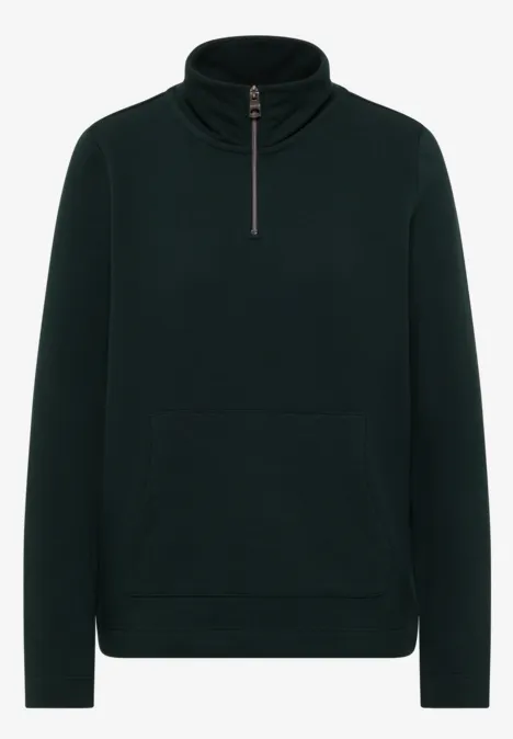 Sweatshirt mit Zipper ink green