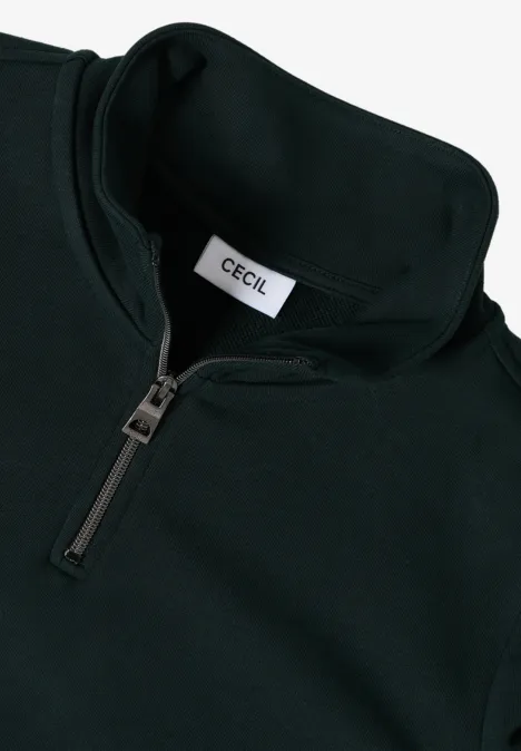 Sweatshirt mit Zipper ink green