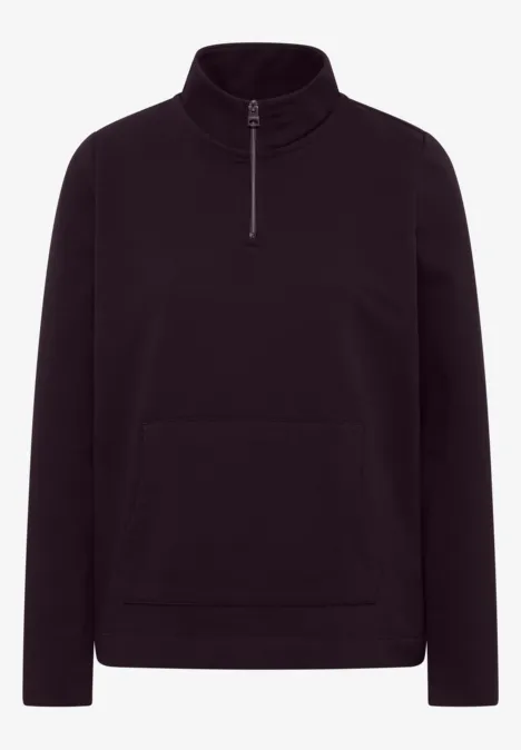 Sweatshirt mit Zipper eggplant red