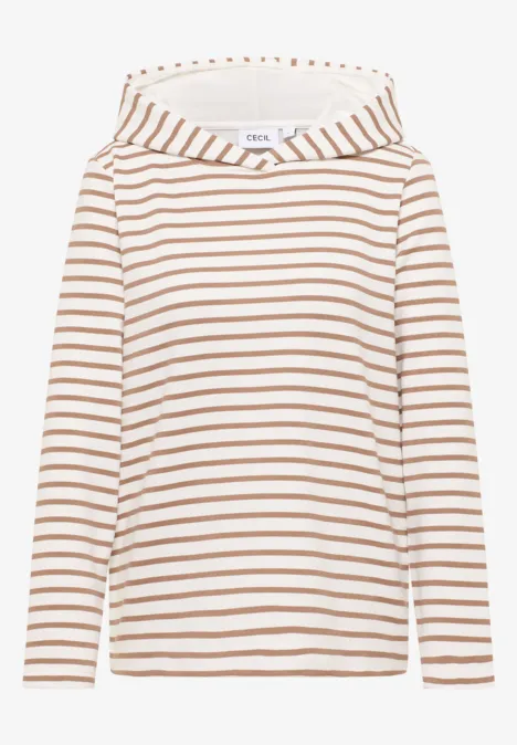 Gestreiftes Sweatshirt natural taupe
