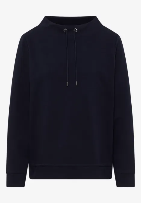 Funnel Neck Strukturshirt urban dark blue