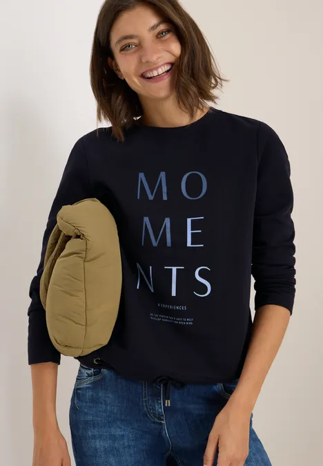 Sweatshirt mit Stickerei urban dark blue