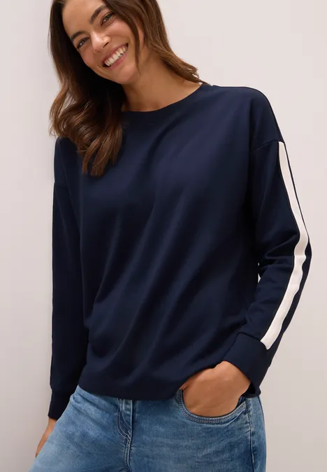 Gallonstreifen Sweatshirt urban dark blue