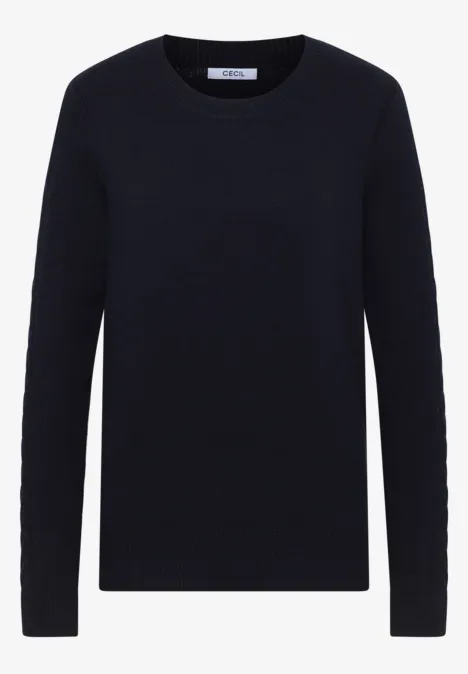 Pullover mit Strickdetail urban dark blue