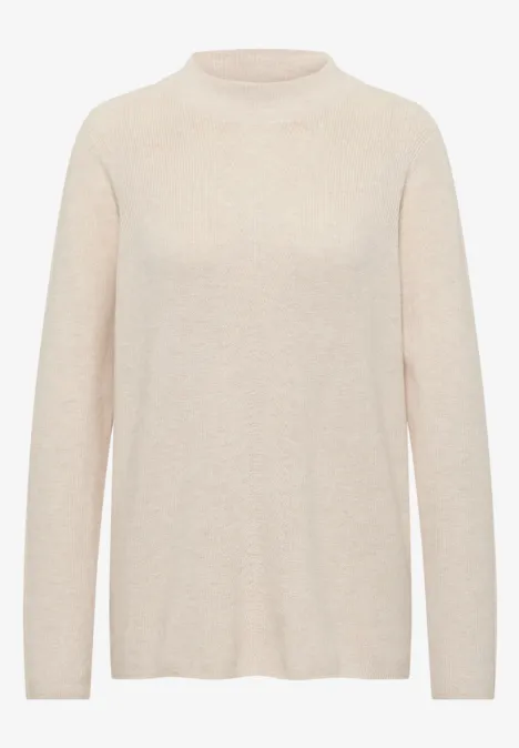 Strukturmix Pullover oat milk beige melange