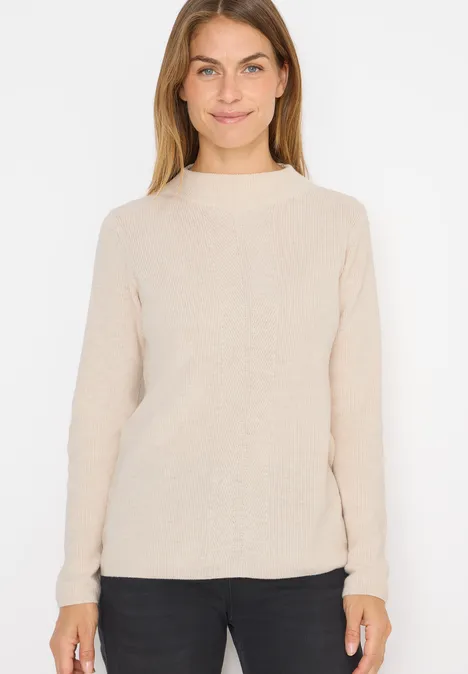 Strukturmix Pullover oat milk beige melange