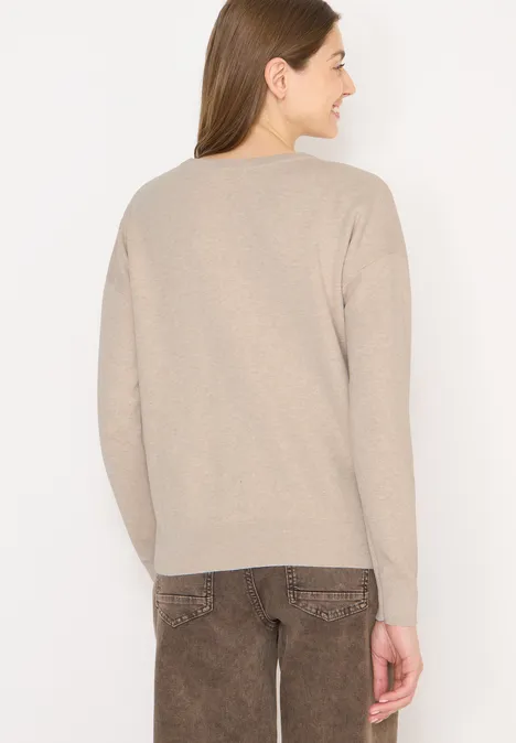 Gebreid sweatshirt desert beige melange