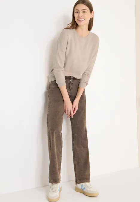 Gebreid sweatshirt desert beige melange
