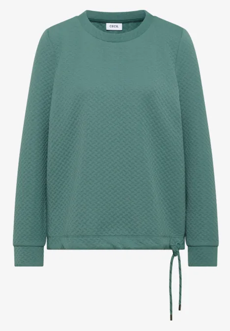 Sweatshirt mit Struktur jewel green