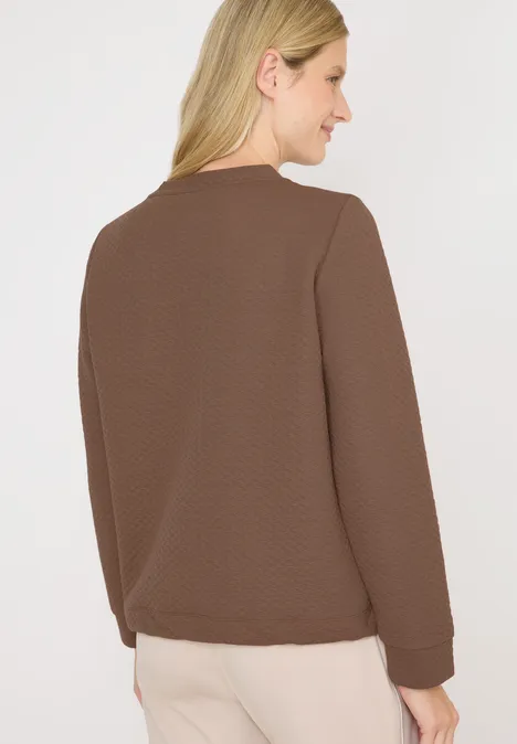 Sweatshirt mit Struktur cocoa taupe