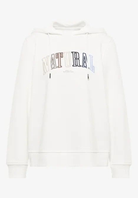 Hoodie mit Wording vanilla white