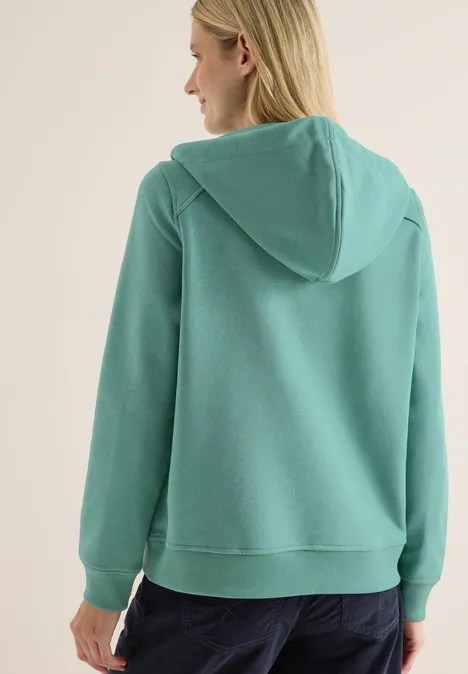 Hoodie mit Wording jewel green