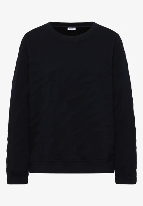 Strukturmuster Sweatshirt urban dark blue