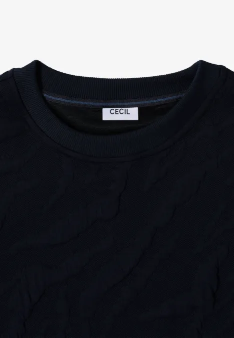 Strukturmuster Sweatshirt urban dark blue