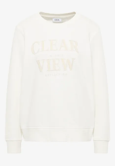 Sweatshirt mit Wording vanilla white