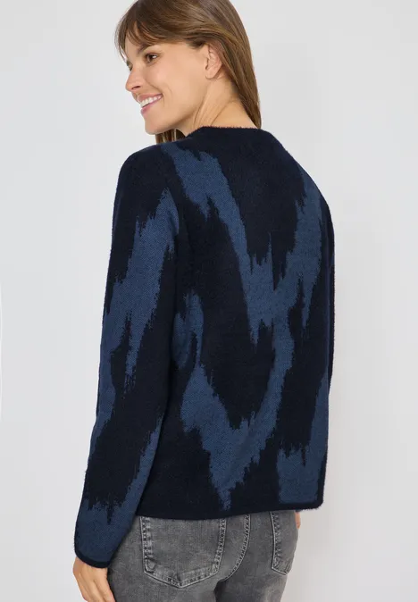 Gemusterter Pullover urban dark blue