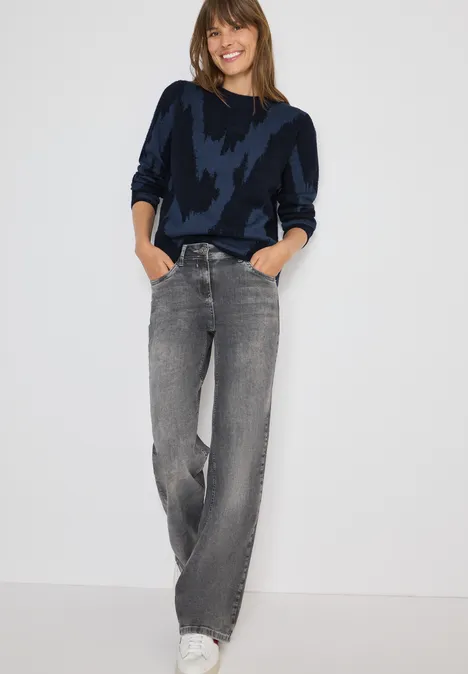 Gemusterter Pullover urban dark blue