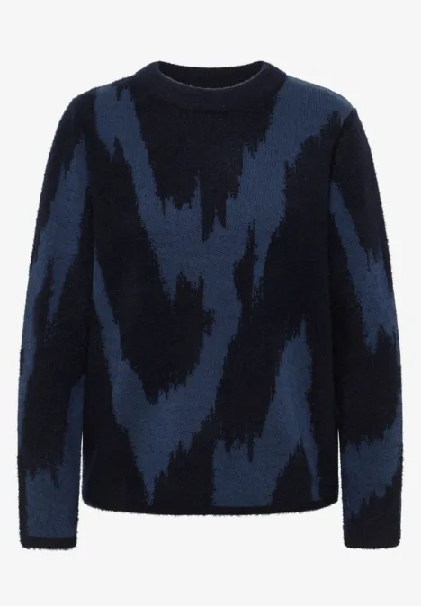 Gemusterter Pullover urban dark blue