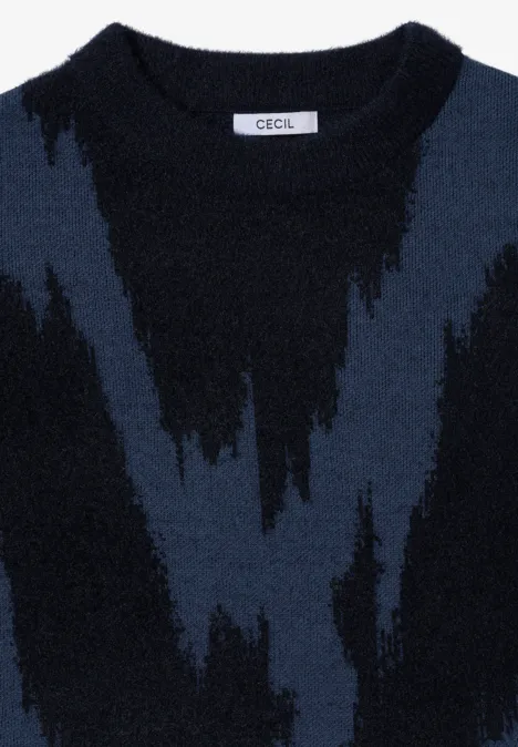 Gemusterter Pullover urban dark blue