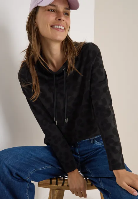 Leo Jacquard Pullover Black