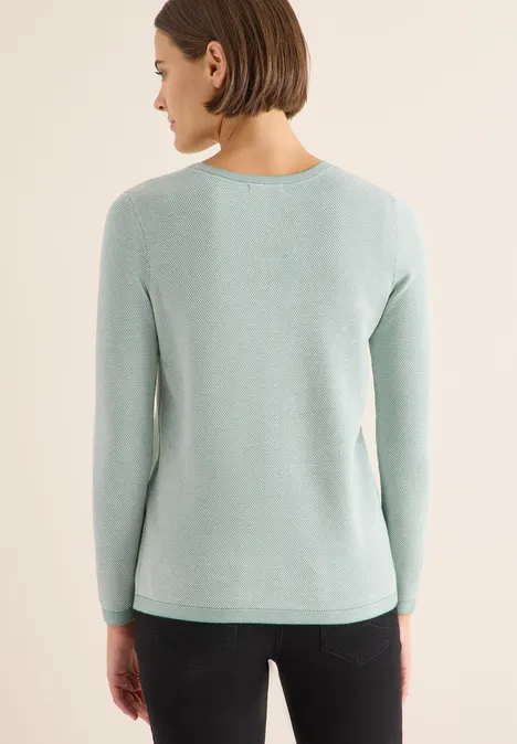 Tweekleurige trui jewel green