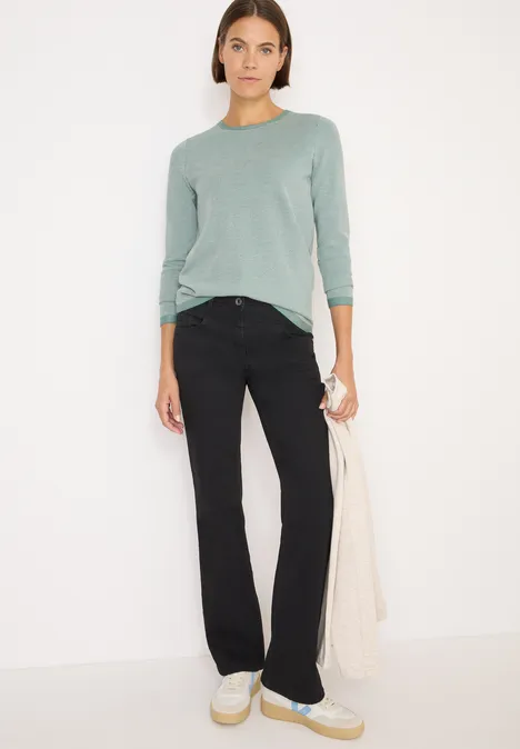 Tweekleurige trui jewel green